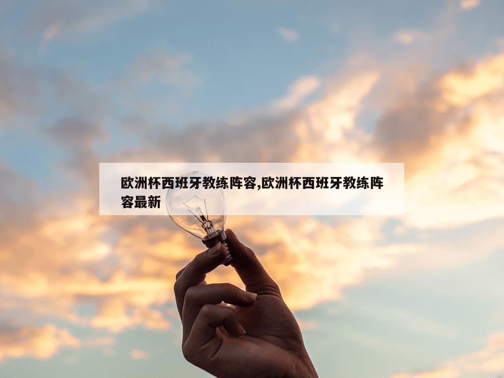 欧洲杯西班牙教练阵容,欧洲杯西班牙教练阵容最新